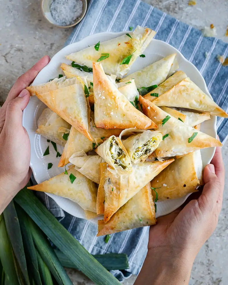 Triangle feuilleté poireau feta