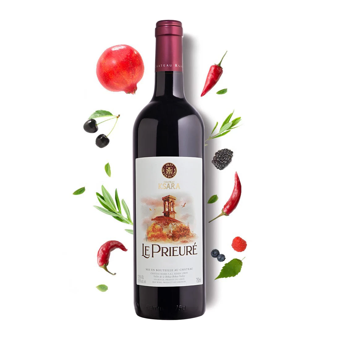 Vin rouge Le Prieuré 75cl